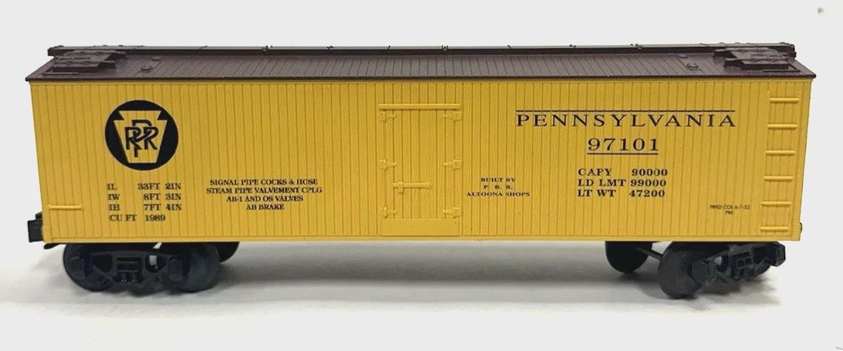 Used O MTH RK-7809L Railking Pennsylvania Wood Side Refrigerated Car # 97101