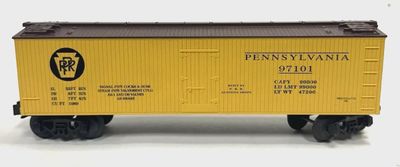 Used O MTH RK-7809L Railking Pennsylvania Wood Side Refrigerated Car # 97101