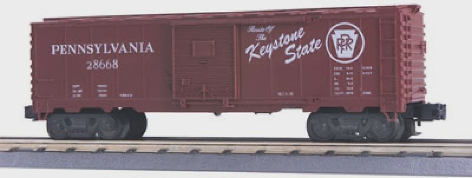 Used O MTH 363-7403 Pennsylvania Single Door Boxcar Road #28668