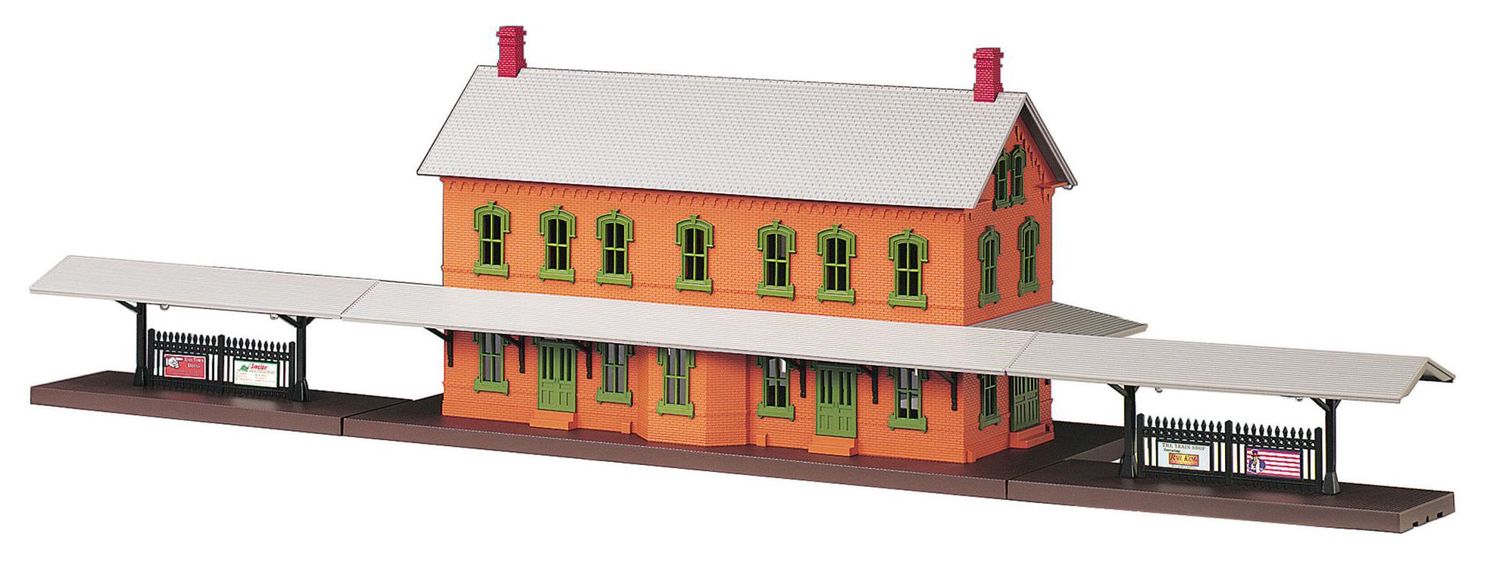 Used O MTH 30-9005 Passenger Station w/ Dual Platform (Orange)