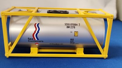 Used O MTH Sea Container ISO 20' Tank Container in Cage Yellow