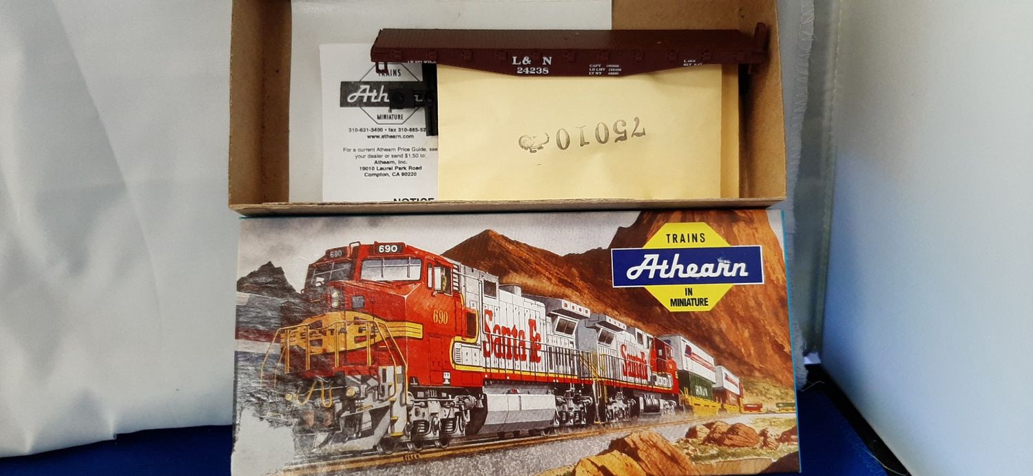Used HO Scale Athearn L&amp;N Flat Car  #24238  Kit