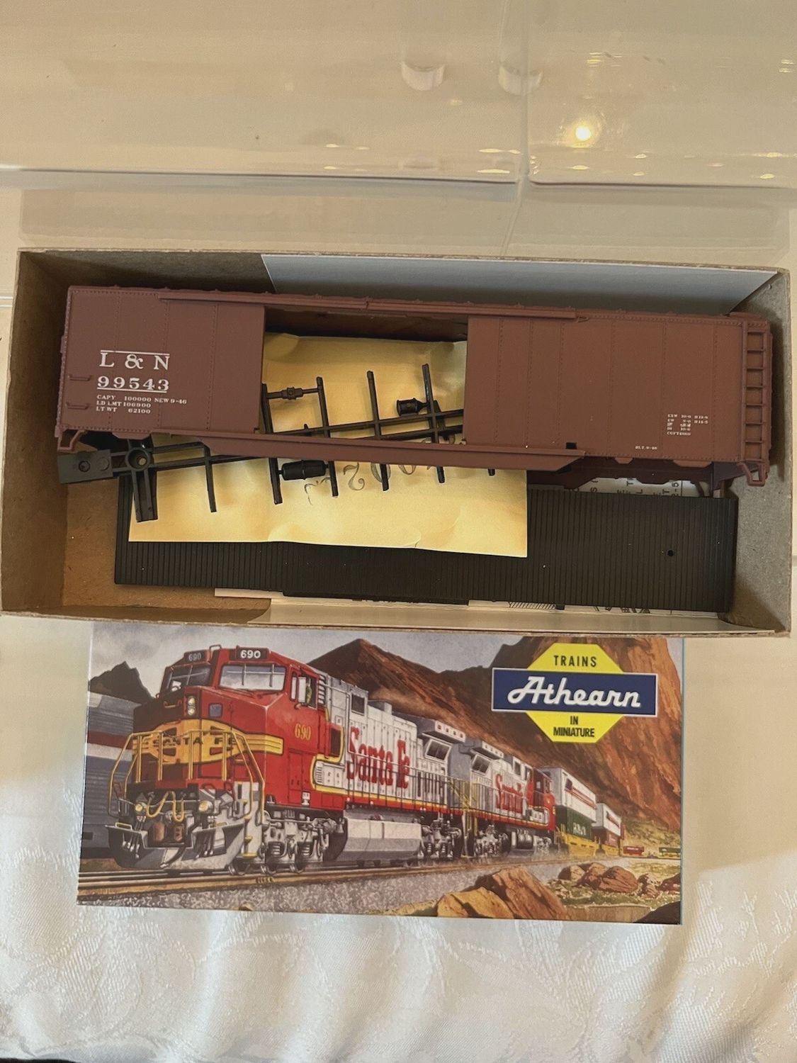 Used HO Athearn 40&#39; Boxcar Kit L&amp;N Road #99543