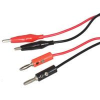 Jameco 2218919 Cable, Stackable Banana Plug to Alligator Clips