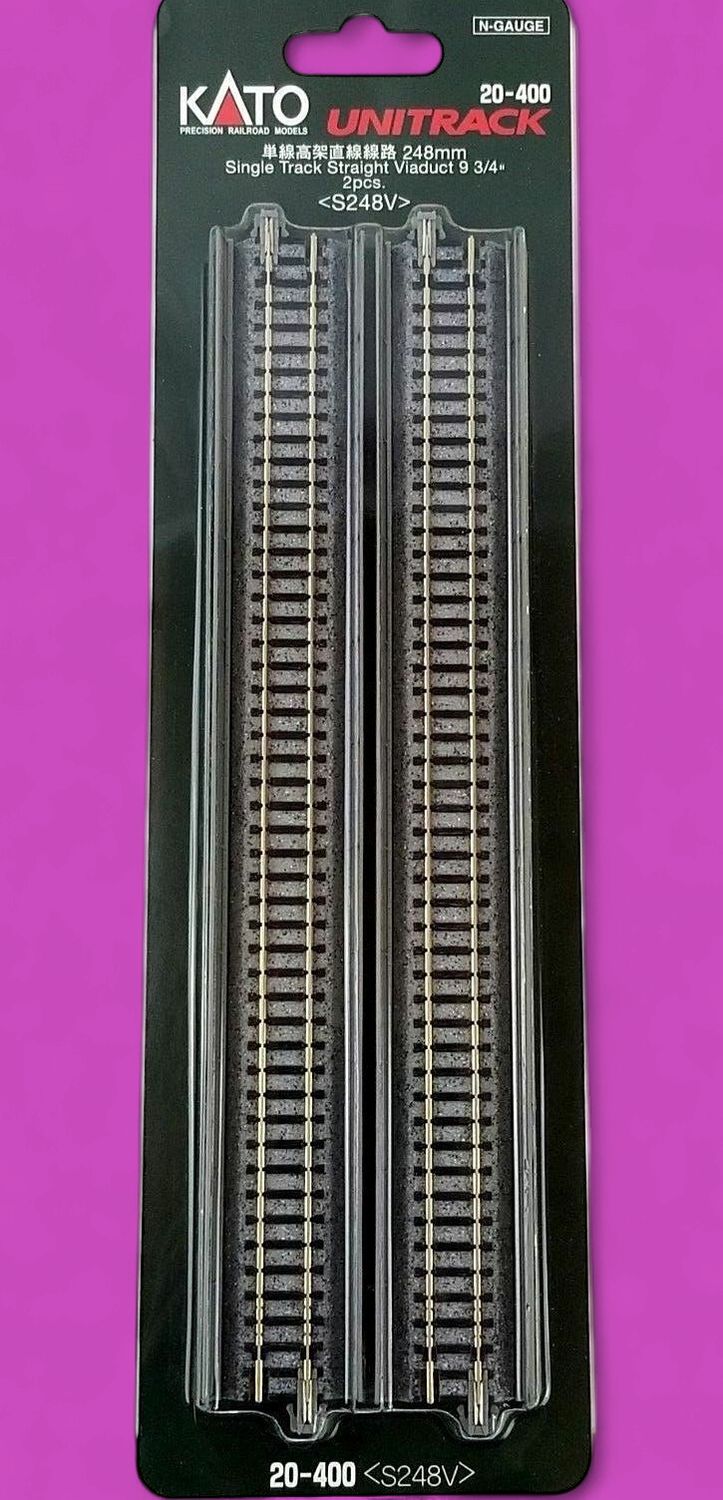 Kato N 20-400 Single Track Straight Viaduct 9 3/4"