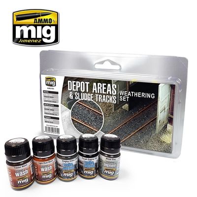 AMMO A.MIG-7470 Depot Areas-Sludge Tracks Weathering Set