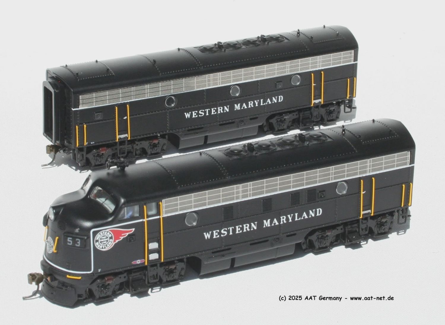 Used HO Broadway Ltd. 429 F7A #53 &amp; F7B #538 WM DCC w/Sound