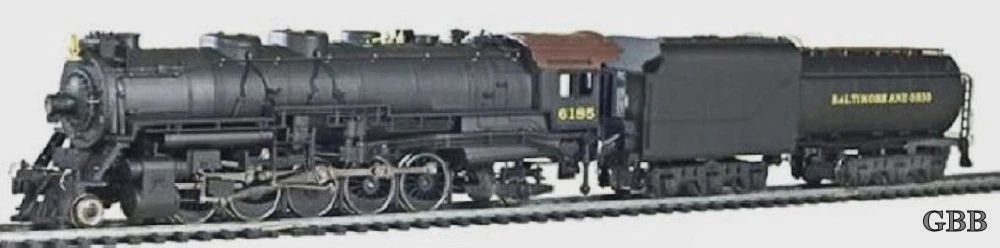 Used HO IHC 2-10-2 Steam Locomotive #6185 B&amp;O