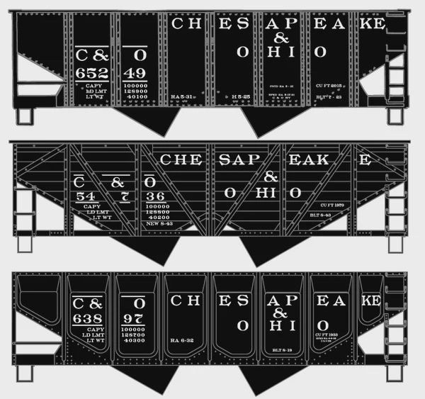 Accurail HO 8186 C&amp;O 55' Twin Hopper 3-Car Set