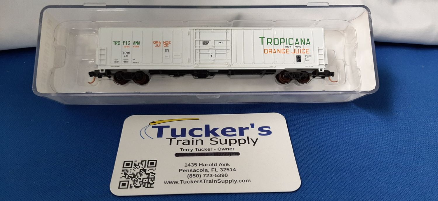 Used N Red Caboose "Tropicana Orange Juice" Freight Car #TRIX 231