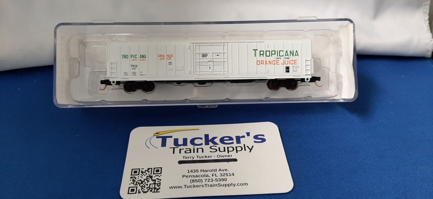 Used N Red Caboose "Tropicana Orange Juice" Freight Car #TRIX237
