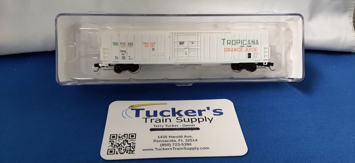 Used N Red Caboose "Tropicana Orange Juice" Freight Car #TRIX247