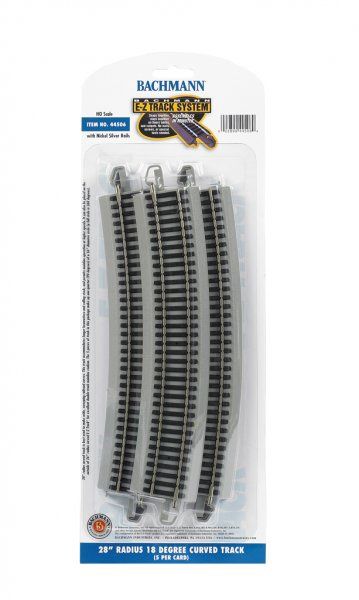 Bachmann HO BAC44506 28" Radius Nickel Silver 5-Pack