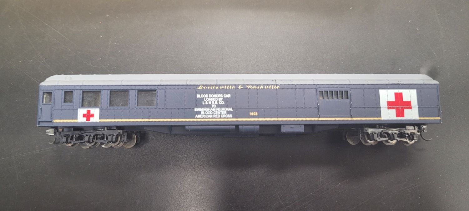 Used N Third Rail Graphics (Con-Cor) L&amp;N Blood Donor Car #1603