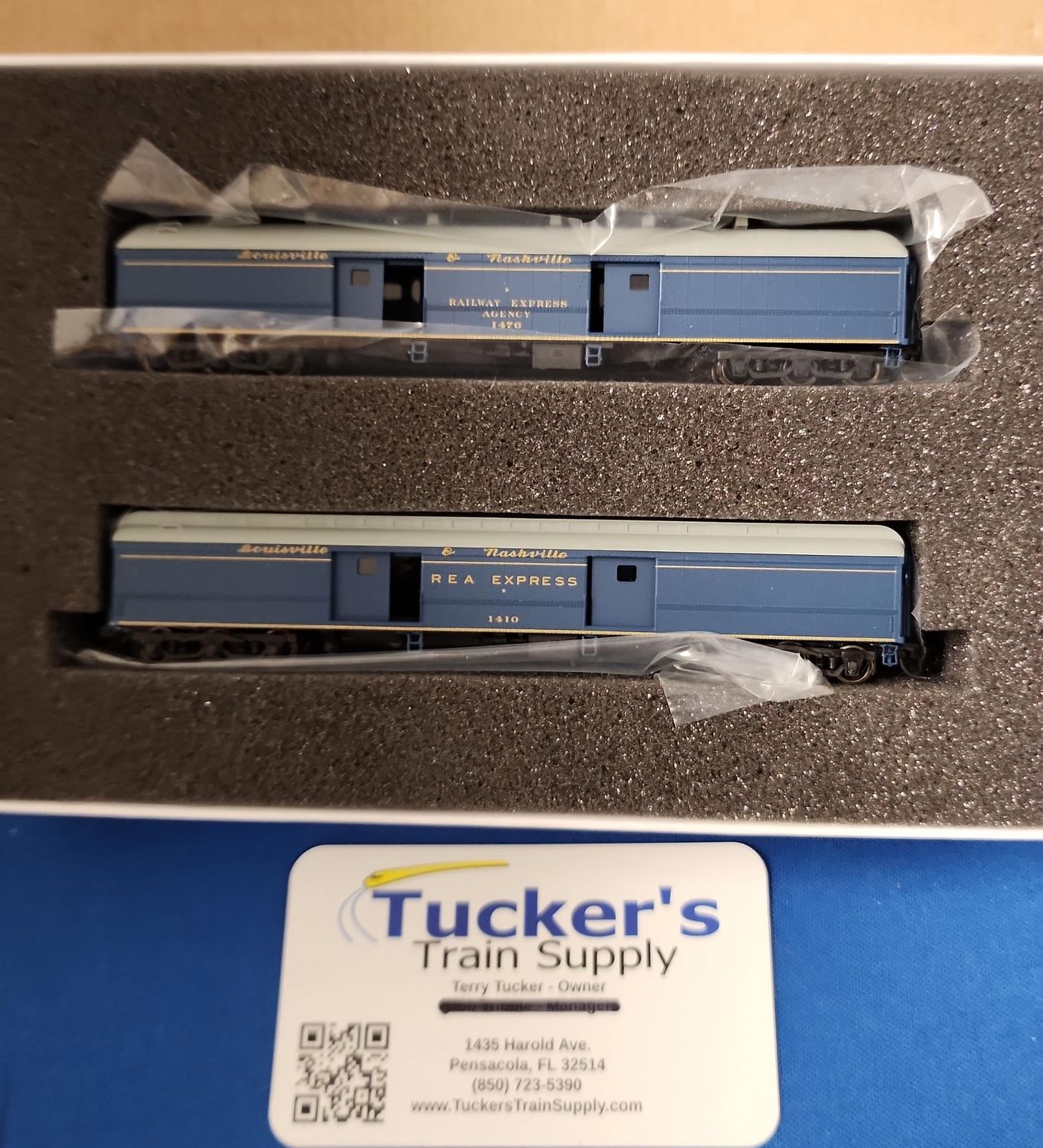 Used N Wheels of Time L&amp;N 299TS (Package of 2) REA Baggage Cars Road #'s 1476 &amp; 1410