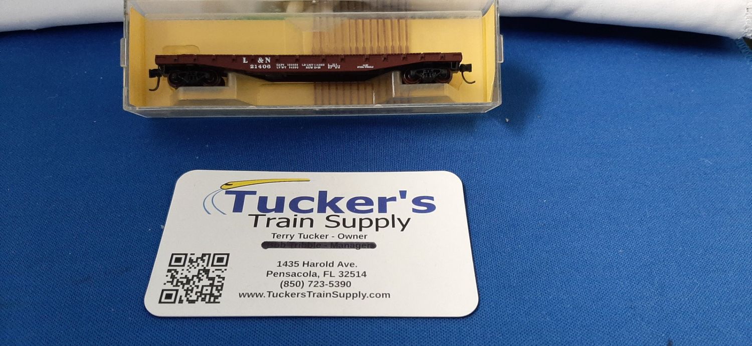 Used N Micro-Trains 45406-1 L&amp;N 50' Flatcar Road #21406