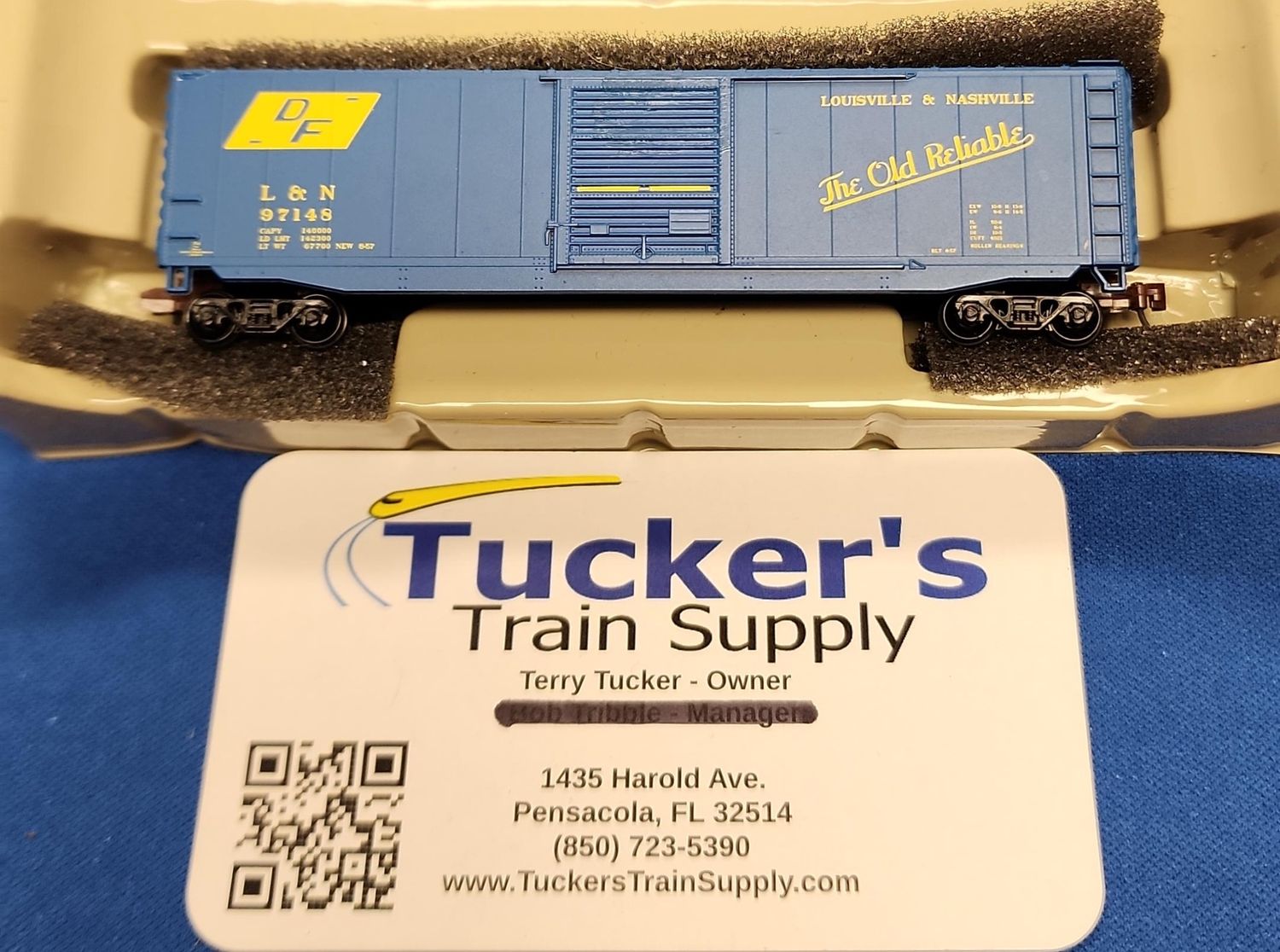 Used N Athearn L&amp;N 50' Single Door Boxcar Road #97148