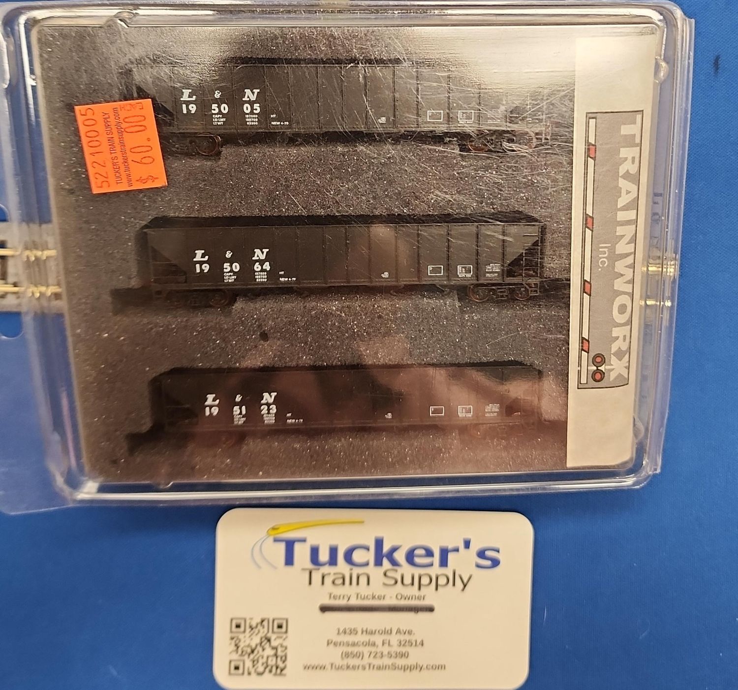 Trainworx 14091-3 (Assembled) L&amp;N 3-Pack 50' Coal Hoppers w/Load Road #'s 195005, 195064 &amp; 195123