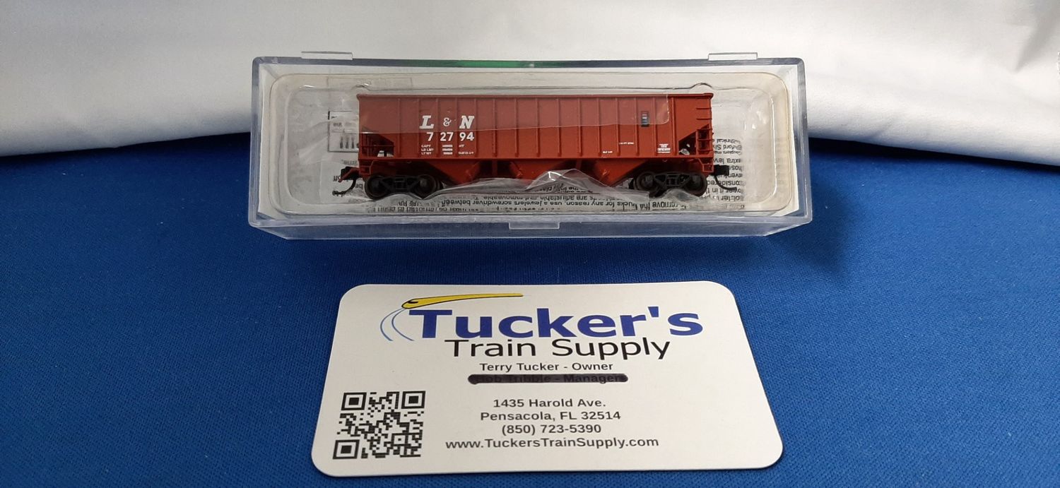 Used N Bluford 14183 L&amp;N 14 Panel Rib Sided Hopper Road #72794