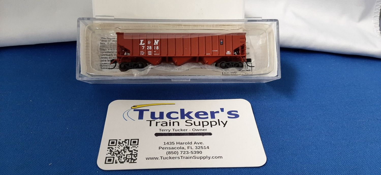 Used N Bluford 14182 L&amp;N 14-Panel Rib Sider Hopper Road #72818