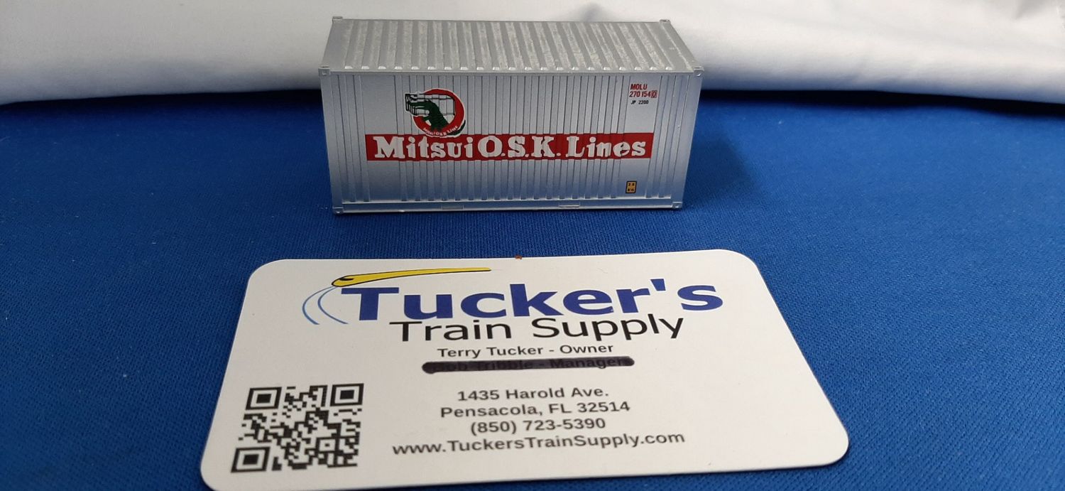 Used HO Walthers 20' Mitsui OSK Line Container Road #MOLU 270154