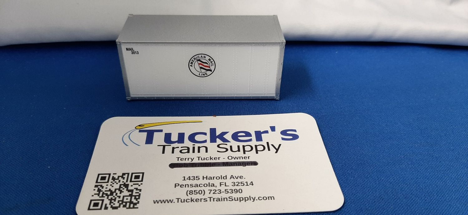 Used HO Unknown 20' Shipping Container American Mail Line Road #2013