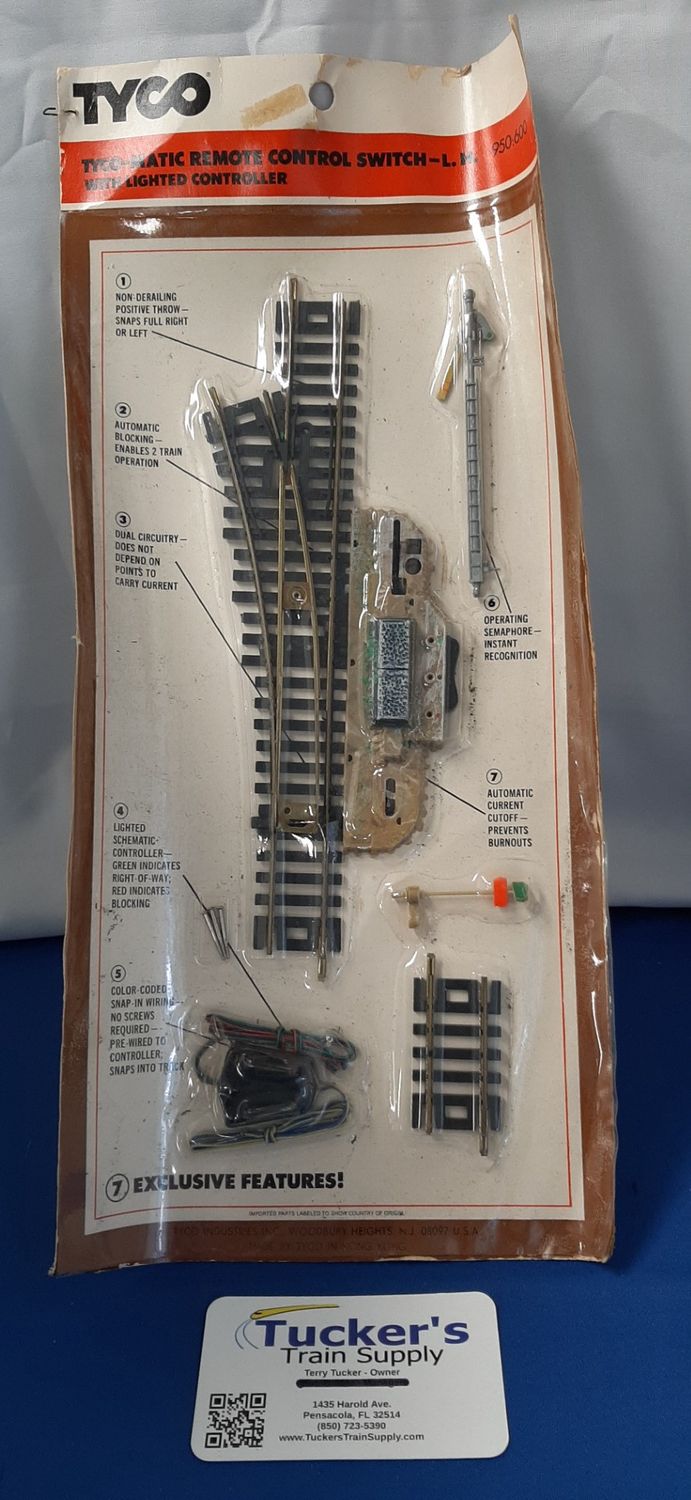 Used HO Tyco 950-600 Tyco-Matic, Remote Control Switch (LH) , with Lighted Controller