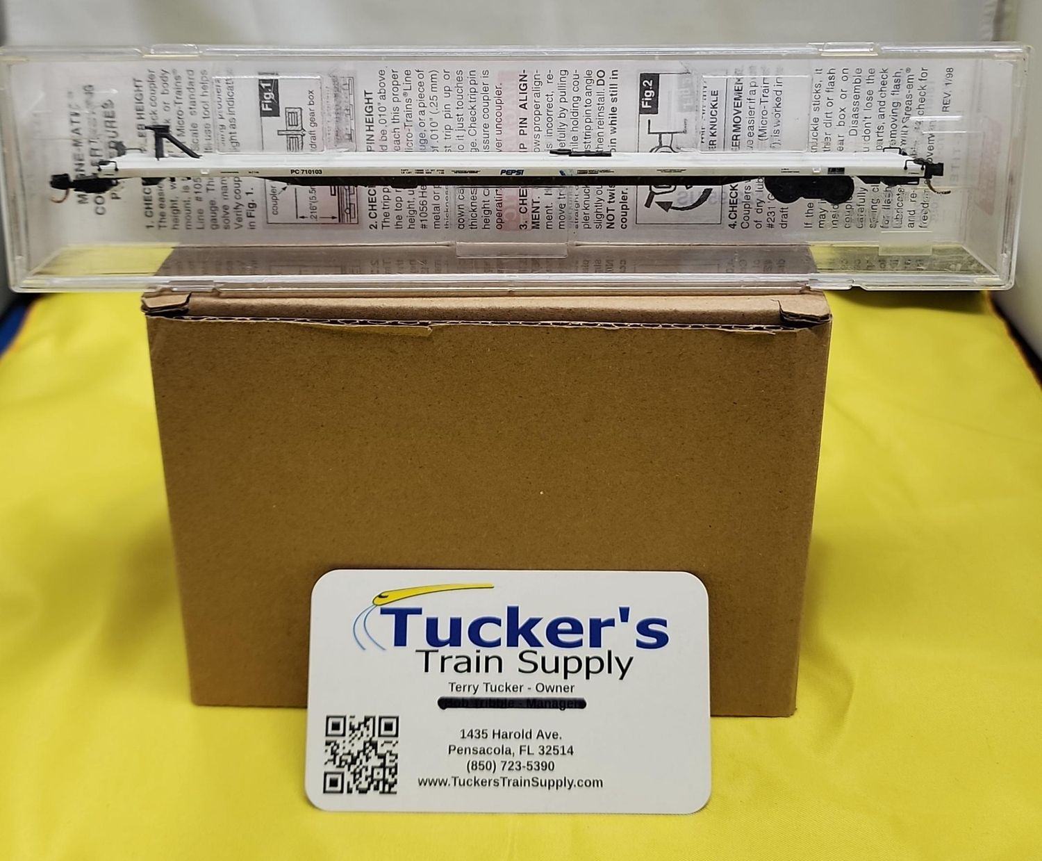 Used N Micro-Trains 71060 89'4" TOFC Flatcar "Pepsi" Road #PC710103