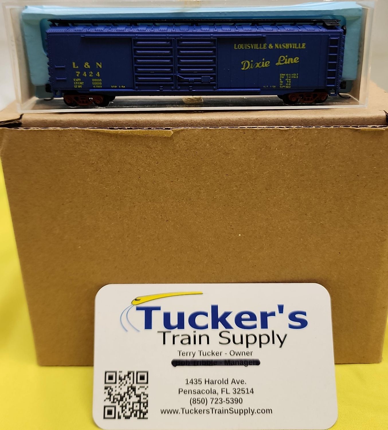 Used N Atlas 2332 L&amp;N 50' 2 Door Boxcar Road #7424