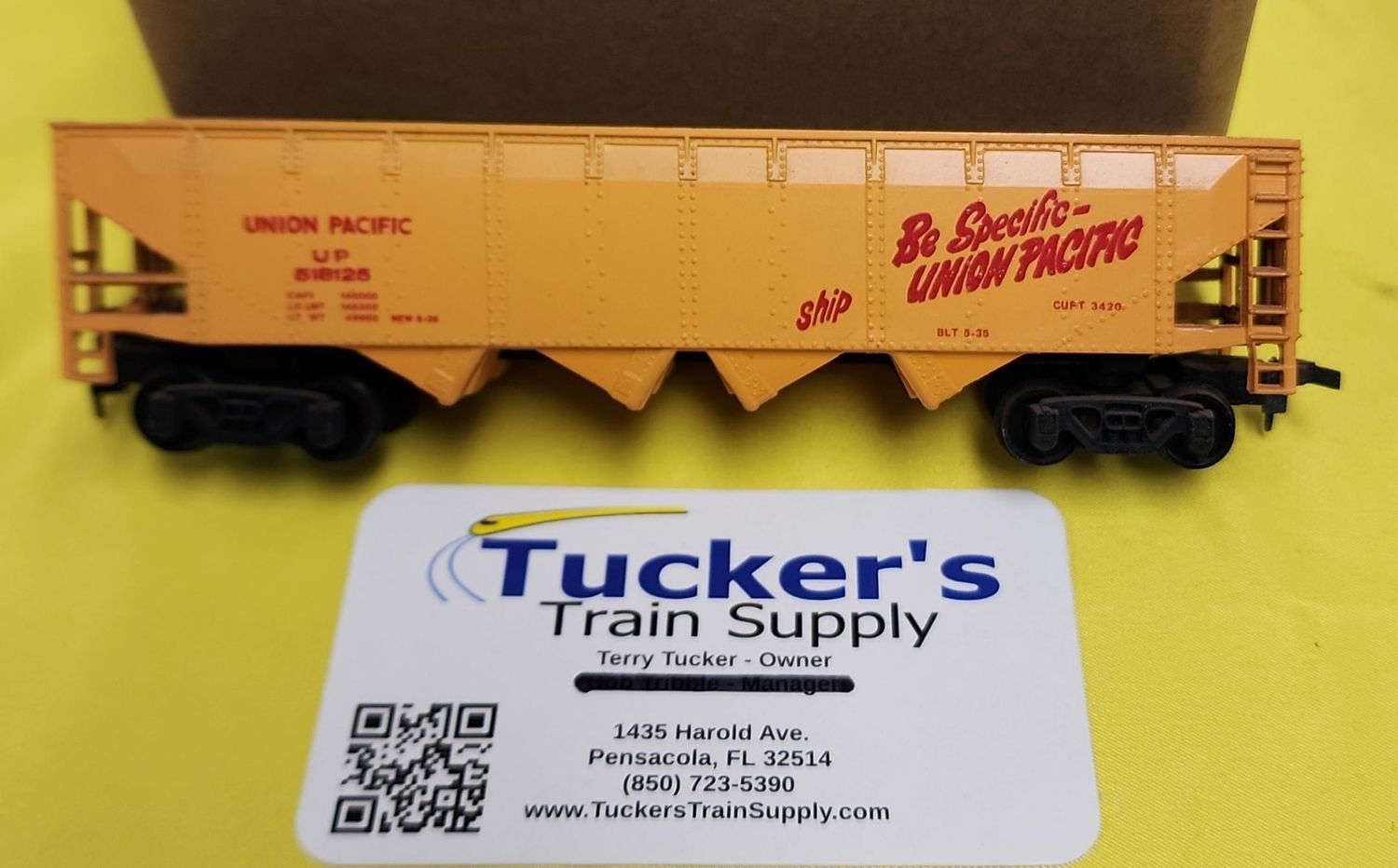 Used HO Unknown UP 4-Bay Open Hopper Road #518125