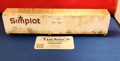 Used HO 70' Custom/Weathered Boxcar Simplot Road #RRCX 302823