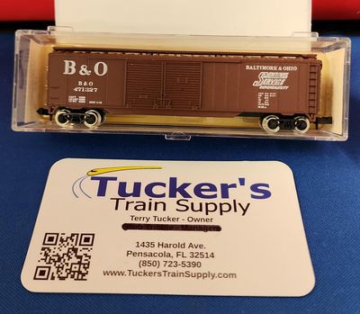 Used Atlas N 50' DD Boxcar B&amp;O Sentinel Service Road #471327