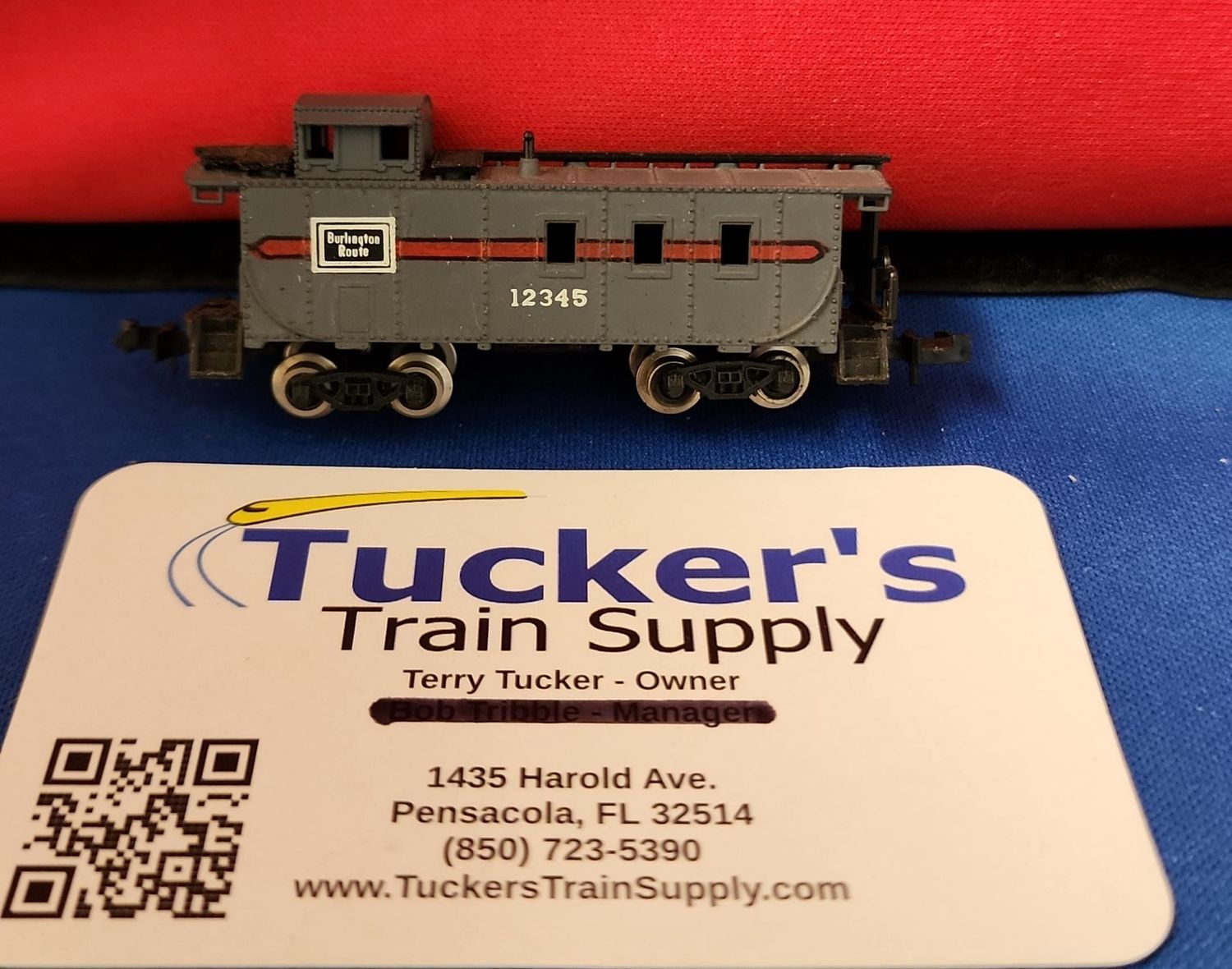Used N Model Power Burlington Route Caboose Road #12345