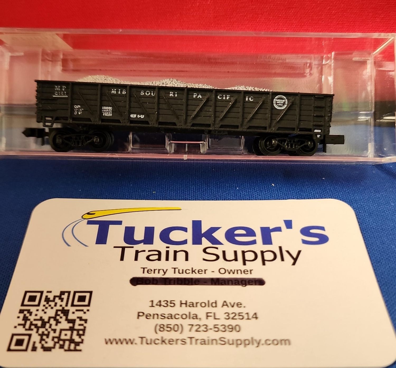 Used N Model Power Wood Side Gondola w/Load Road #MP0141