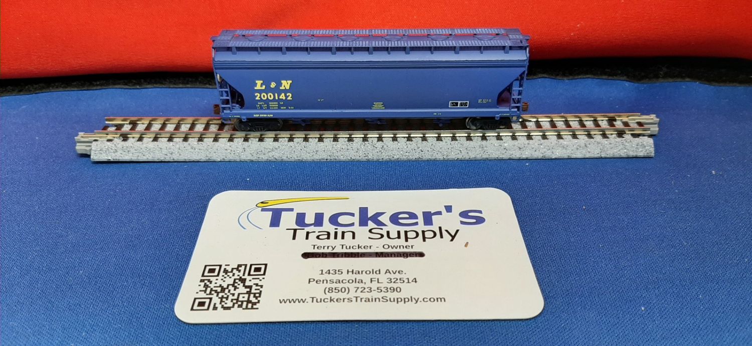 Used N PWRS L&amp;N ACF 3-Bay 4650 Covered Hopper Road #200142