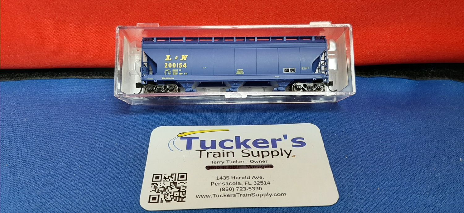 Used N PWRS L&amp;N ACF 3-Bay 4650 Covered Hopper Road #200154