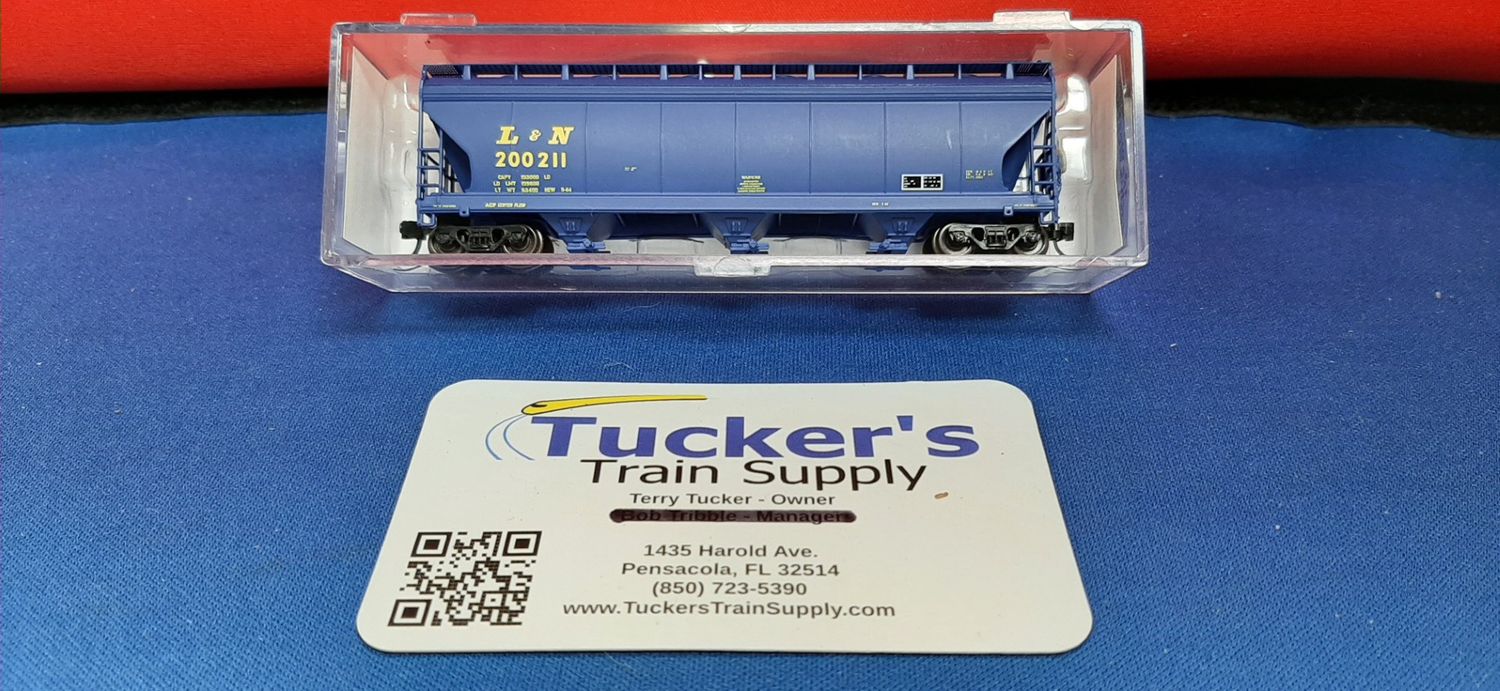 Used N PWRS L&amp;N ACF 3-Bay 4650 Covered Hopper Road #200211