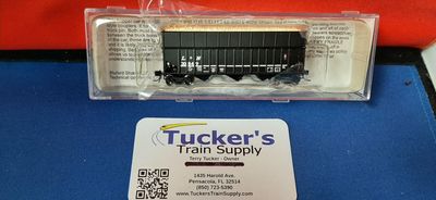 Used N Bluford 19023 L&amp;N 3-Bay Rib Side Hopper w/Rib Side Woodchip Extensions Road #30849