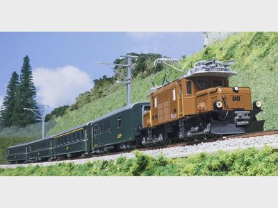 Kato N Ge6/6-I 101987 Rhaetian Crocodile &amp; 4 Passenger Cars