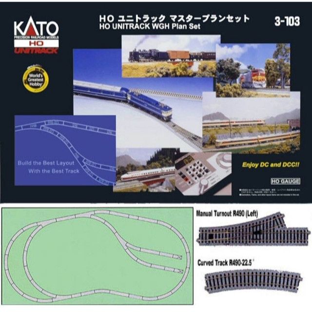 Kato HO 3-103 WGH Layout Plan Set of Track