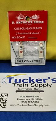 JL Innovations "Conoco" Custom Gas Pumps Pre-painted &amp; Labeled 2-pk #573