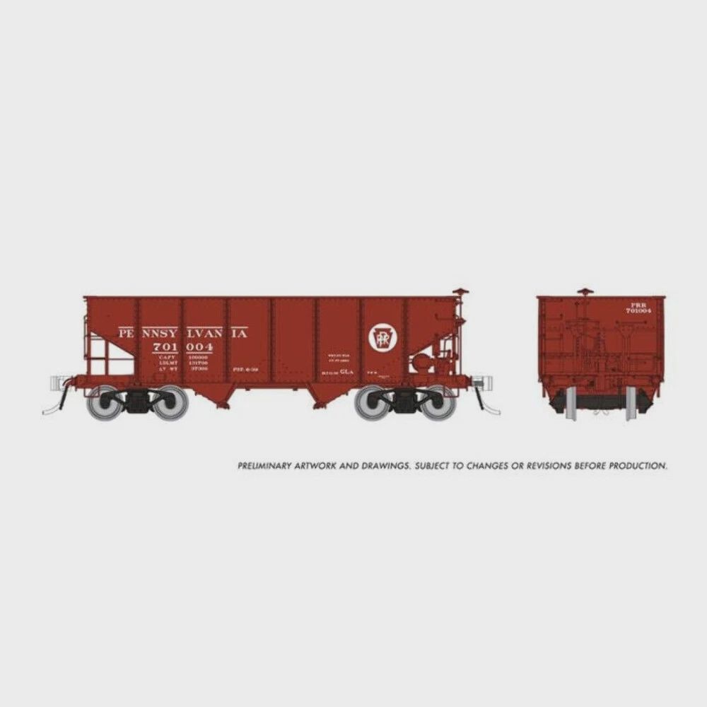 Rapido HO 148010 PRR 2-Bay Hopper Key (6-Pack)