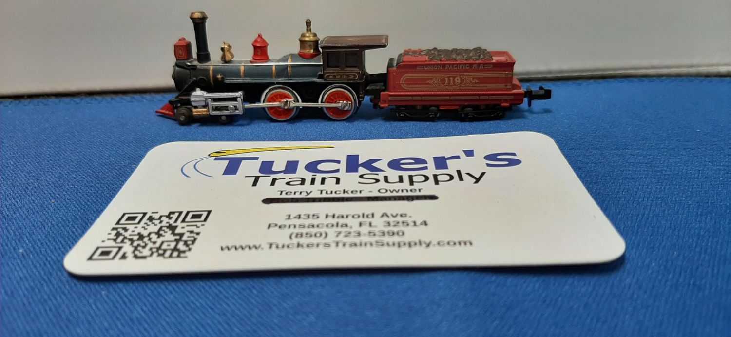 Used N Bachmann "Union Pacific R R" Steamer &amp; Tender 4-4-0  #119