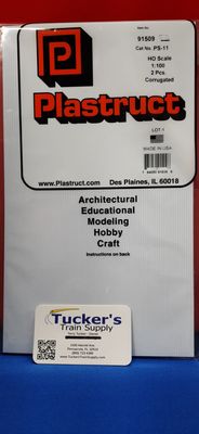 Plastruct HO 91509 Corrugated Siding Plastic Sheet (2-Pack)