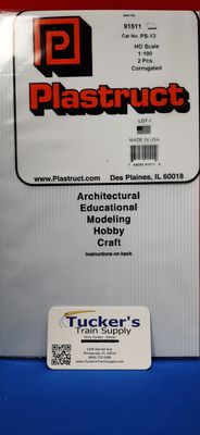 Plastruct HO 91511 Ribbed Siding Plastic Sheet (2-Pack)