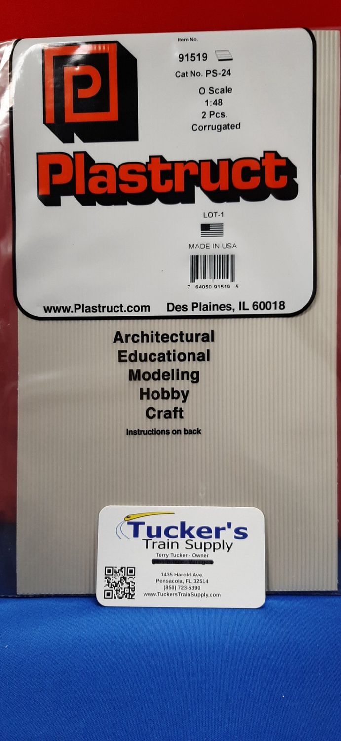 Plastruct O 91519 Corrugated Plastic Sheet (2-Pack)