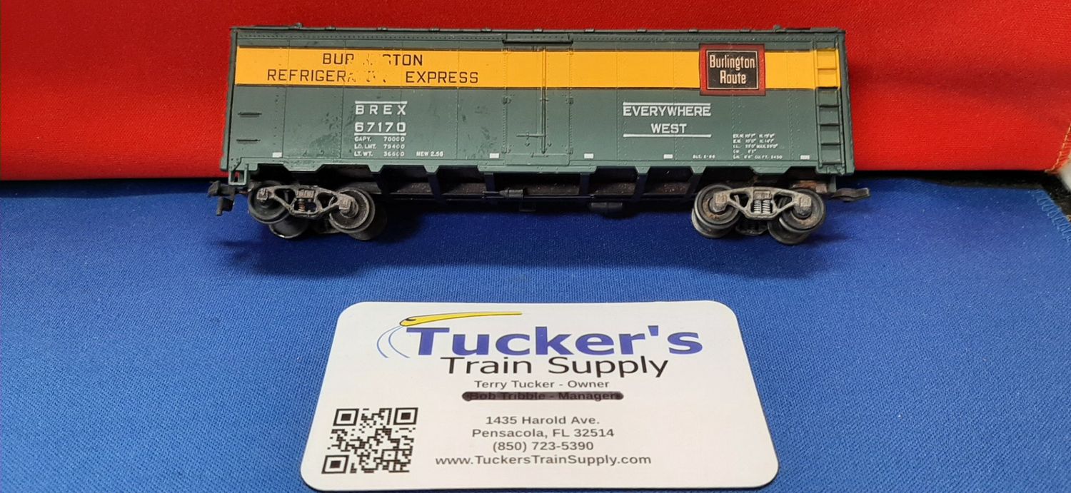 Used HO "Burlington Refrigerator Express"  Freight Car#67170