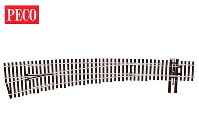 Peco SL-E8377 HO Code 83 #7 Curved Left Turnout