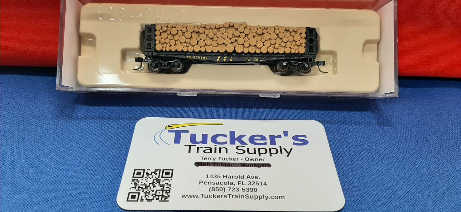 Atlas N 38393 GSC Pulpwood Flat w/Load Seaboard Road # 670283