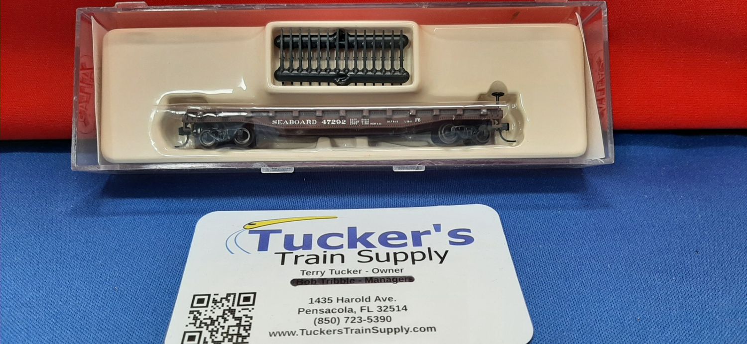 Atlas N 3801 50' Flat Car w/Stakes Seaboard Air Line Road #472921